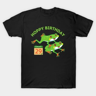 Hoppy Birthday | Leap Year T-Shirt